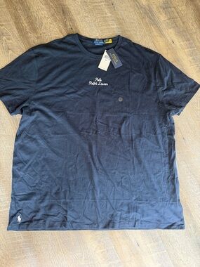 Ralph Lauren Men's Navy Crew Neck Logo Tee